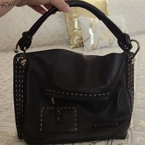 BCBGMAXAZRIA signature leather small tote